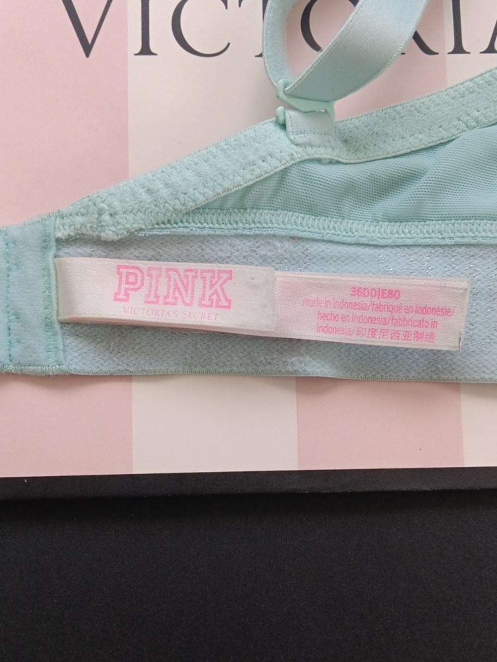 Victoria Secret Pink Light Blue Padded Wear Everywhere Push-up Size 36DD - Picture 8 of 8